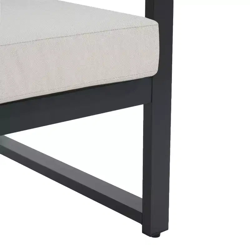 Christopher Knight Home Thorne Outdoor Modernes 4-Sitzer-Gartenmöbelset aus Aluminium