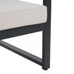 Christopher Knight Home Thorne Outdoor Modernes 4-Sitzer-Gartenmöbelset aus Aluminium