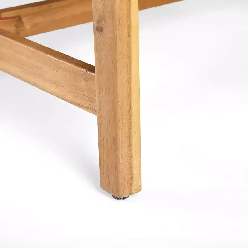 GDFStudio Jennings Outdoor-Sitzgruppe aus Akazienholz und Polyrattan, 5-teilig, mit Clubsessel und Feuerstelle