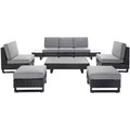 Dumont 6 Piece Living Set - Indoor/Outdoor - PAT7732 - Grey/Grey - Safavieh