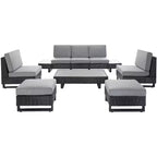 Dumont 6 Piece Living Set - Indoor/Outdoor - PAT7732 - Grey/Grey - Safavieh