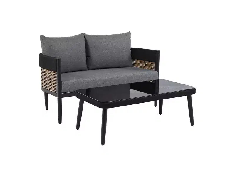 Harrison Sitzgruppe Bank+Tisch - Innen/Außen - PAT7741 - Safavieh