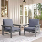 Hyleory Luxuriöses Outdoor-Lounge-Set mit Kissen – Robustes HDPE-Design für höchsten Komfort