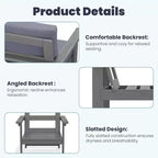 Hyleory Luxuriöses Outdoor-Lounge-Set mit Kissen – Robustes HDPE-Design für höchsten Komfort
