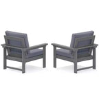 Hyleory Luxuriöses Outdoor-Lounge-Set mit Kissen – Robustes HDPE-Design für höchsten Komfort