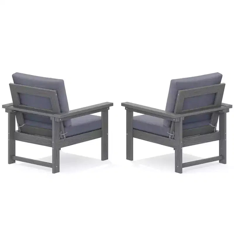 Hyleory Luxuriöses Outdoor-Lounge-Set mit Kissen – Robustes HDPE-Design für höchsten Komfort