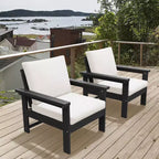 Hyleory Luxuriöses Outdoor-Lounge-Set mit Kissen – Robustes HDPE-Design für höchsten Komfort