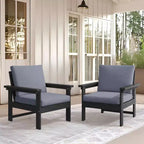 Hyleory Luxuriöses Outdoor-Lounge-Set mit Kissen – Robustes HDPE-Design für höchsten Komfort