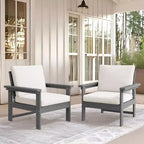 Hyleory Luxuriöses Outdoor-Lounge-Set mit Kissen – Robustes HDPE-Design für höchsten Komfort
