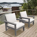 Hyleory Luxuriöses Outdoor-Lounge-Set mit Kissen – Robustes HDPE-Design für höchsten Komfort