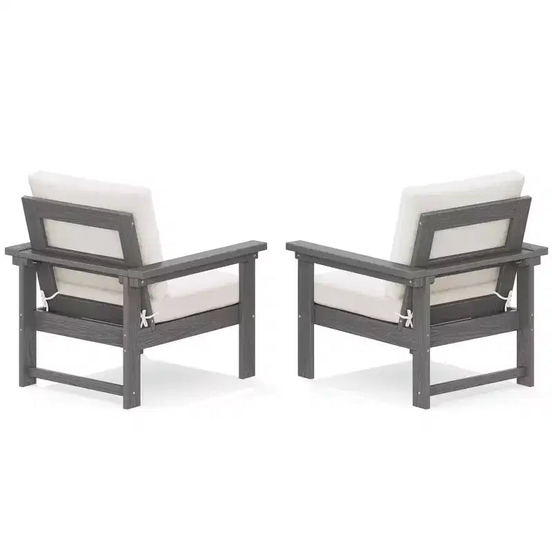 Hyleory Luxuriöses Outdoor-Lounge-Set mit Kissen – Robustes HDPE-Design für höchsten Komfort