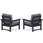 Hyleory Luxuriöses Outdoor-Lounge-Set mit Kissen – Robustes HDPE-Design für höchsten Komfort