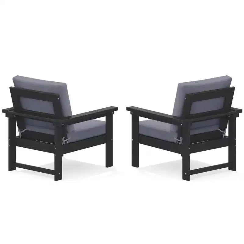 Hyleory Luxuriöses Outdoor-Lounge-Set mit Kissen – Robustes HDPE-Design für höchsten Komfort