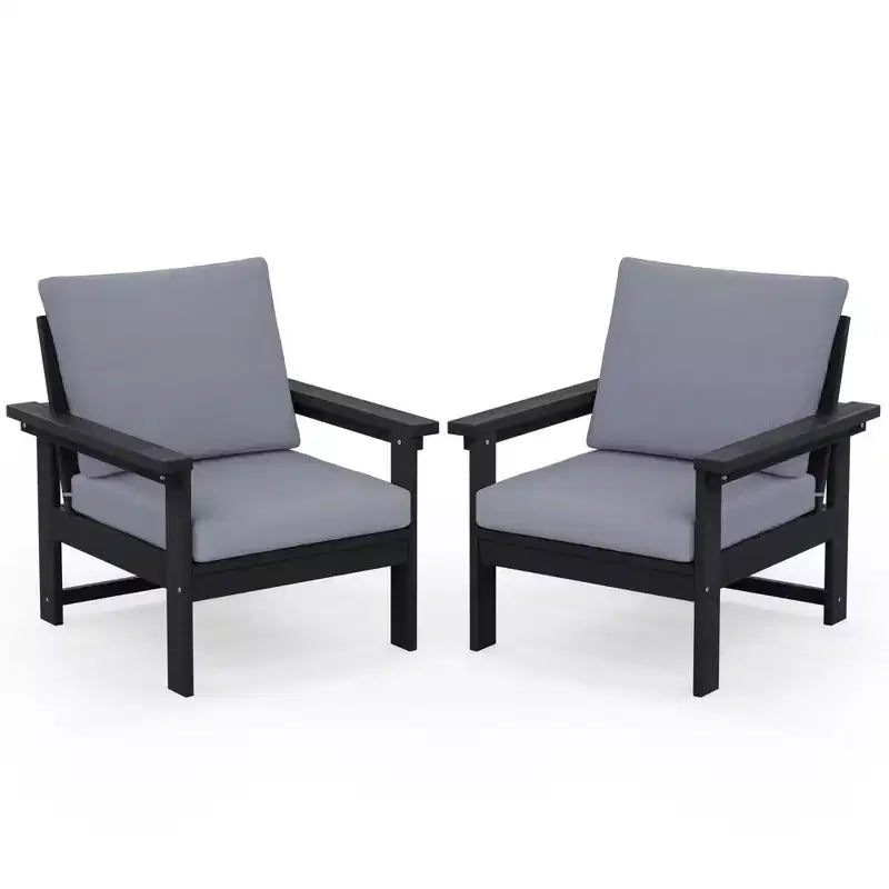 Hyleory Luxurious Outdoor Patio Seating Set with Cushions - Durable HDPE Design for Ultimate Comfort