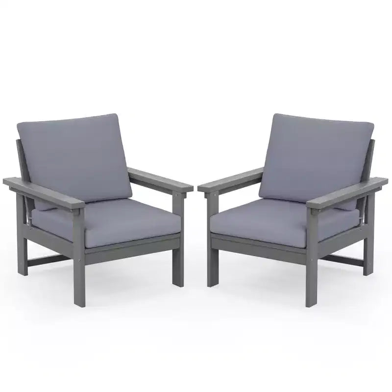 Hyleory Luxuriöses Outdoor-Lounge-Set mit Kissen – Robustes HDPE-Design für höchsten Komfort