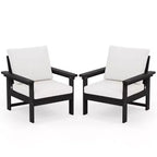 Hyleory Luxuriöses Outdoor-Lounge-Set mit Kissen – Robustes HDPE-Design für höchsten Komfort