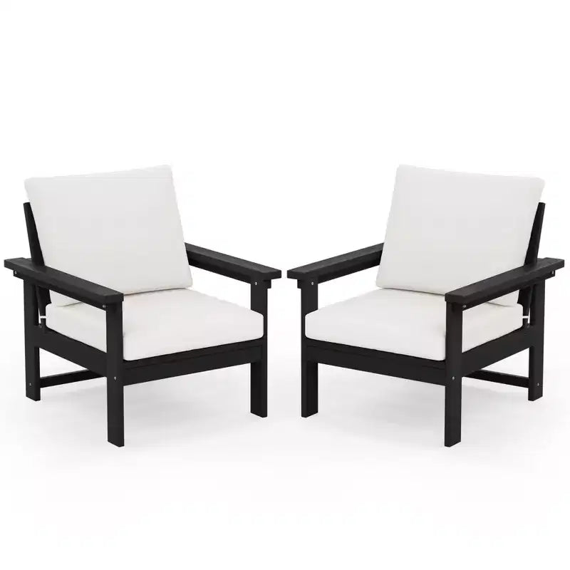 Hyleory Luxuriöses Outdoor-Lounge-Set mit Kissen – Robustes HDPE-Design für höchsten Komfort
