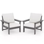 Hyleory Luxuriöses Outdoor-Lounge-Set mit Kissen – Robustes HDPE-Design für höchsten Komfort