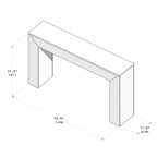 Plank+Beam Grand Konsolentisch, 56 cm massiver Holz-Beistelltisch, Eingangstisch für Flur, hinter dem Sofa, Wohnzimmer, Foyer