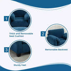 HYLEORY Sessel mit Ottoman, modernes Cord-Wolkenssofa mit umwandelbarer Recamiere, gepolstertes Sofa-Set für Wohnzimmer und Büro
