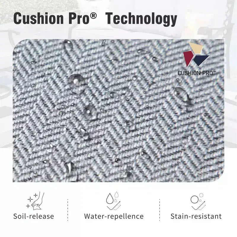 Captiva Designs 4-teiliges extra großes Metall-Loungeset für Terrasse und Garten mit Sesseln für Garten, Poolbereich, Hinterhof