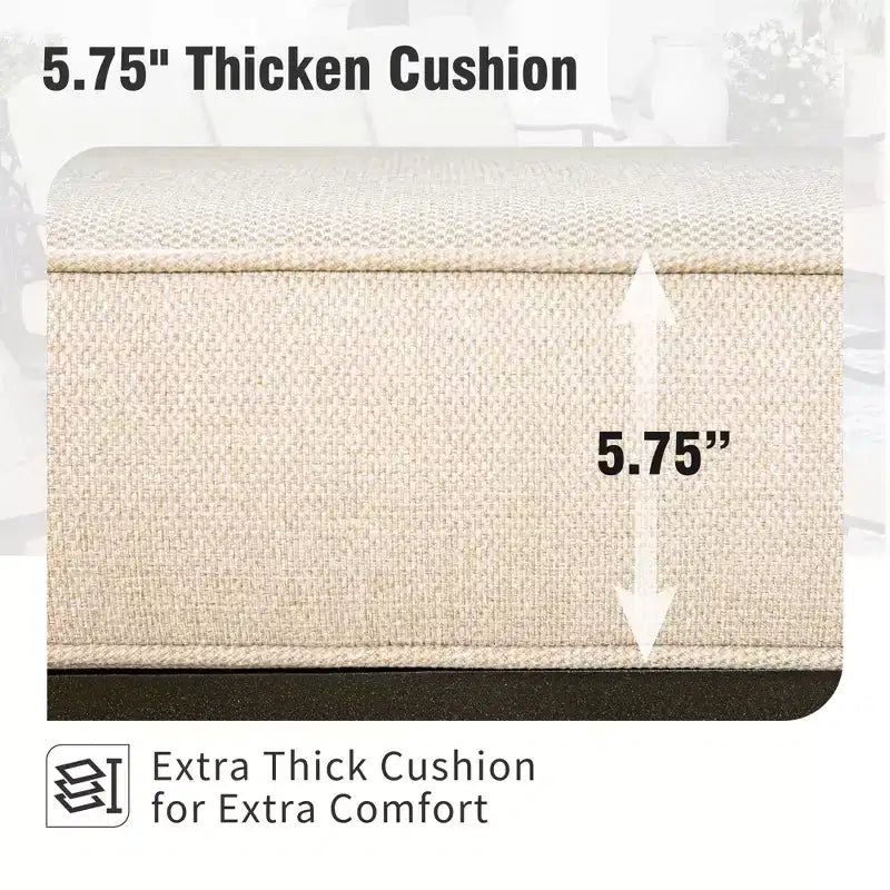 Captiva Designs 4-teiliges extra großes Metall-Loungeset für Terrasse und Garten mit Sesseln für Garten, Poolbereich, Hinterhof