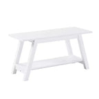 Roundhill Furniture Elyz Massivholzbank mit Ablage