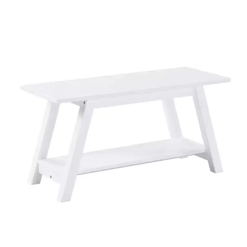 Roundhill Furniture Elyz Massivholzbank mit Ablage