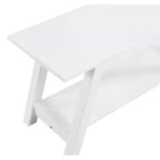 Roundhill Furniture Elyz Massivholzbank mit Ablage