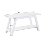 Roundhill Furniture Elyz Massivholzbank mit Ablage