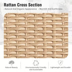 Captiva Designs 4-teiliges extra großes Terrassen-Gesprächs-Set aus Metall und Rattan für den Außenbereich mit Schaukelstühlen mit Gitterlehne und Tisch