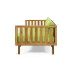 Christopher Knight Home Panfilo Schlafsofa mit 3 Sitzen aus Akazienholz und Polsterung mit Couchtisch