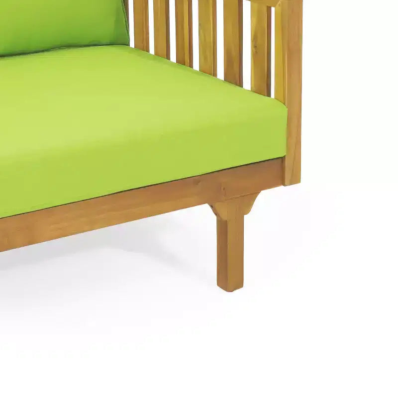 Christopher Knight Home Panfilo Schlafsofa mit 3 Sitzen aus Akazienholz und Polsterung mit Couchtisch