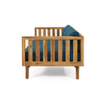 Christopher Knight Home Panfilo Schlafsofa mit 3 Sitzen aus Akazienholz und Polsterung mit Couchtisch