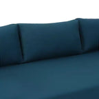 Christopher Knight Home Panfilo Schlafsofa mit 3 Sitzen aus Akazienholz und Polsterung mit Couchtisch