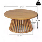 Christopher Knight Home Panfilo Schlafsofa mit 3 Sitzen aus Akazienholz und Polsterung mit Couchtisch