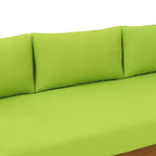Christopher Knight Home Panfilo Schlafsofa mit 3 Sitzen aus Akazienholz und Polsterung mit Couchtisch