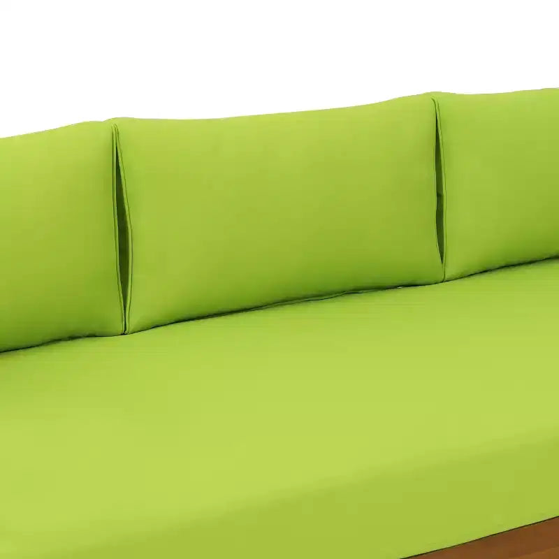 Christopher Knight Home Panfilo Schlafsofa mit 3 Sitzen aus Akazienholz und Polsterung mit Couchtisch