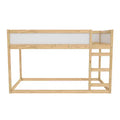 Max & Finn Saffiano Convertible 3-in-1 Kids Bed, Natural/White