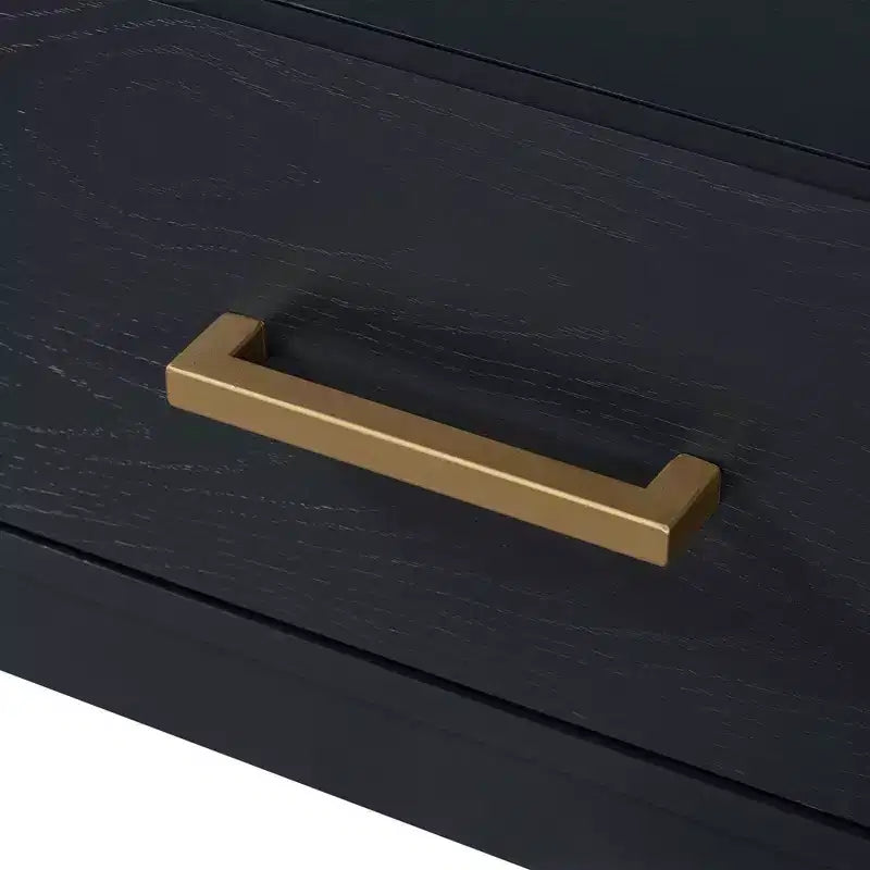 74 Zoll TV-Ständer TV-Konsole Aufbewahrungsschrank Entertainment Center Sideboard mit 3 Schubladen und offenem Regal, Braun/Schwarz/Grau – Christopher Knight Home
