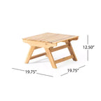 Christopher Knight Home Sedona Outdoor Akazienholz 6-Sitzer-Konversationsset mit Beistelltisch und Kissen