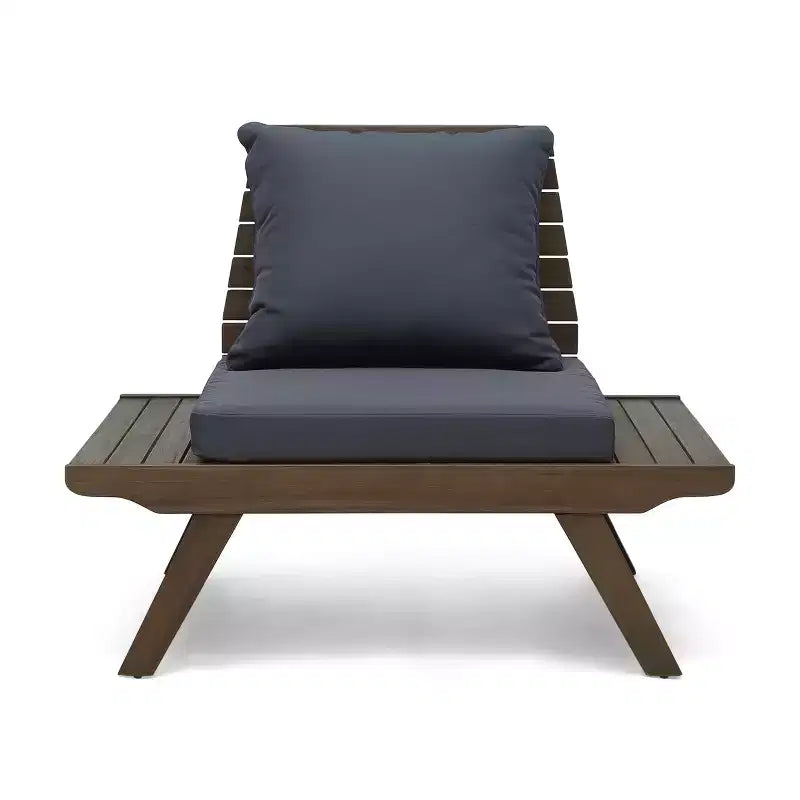 Christopher Knight Home Sedona Outdoor Akazienholz 6-Sitzer-Konversationsset mit Beistelltisch und Kissen