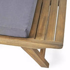 Christopher Knight Home Sedona Outdoor Akazienholz 6-Sitzer-Konversationsset mit Beistelltisch und Kissen