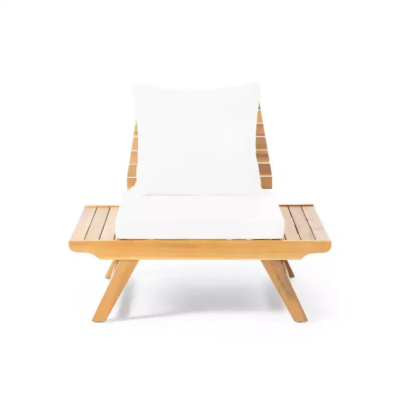 Christopher Knight Home Sedona Outdoor Akazienholz 6-Sitzer-Konversationsset mit Beistelltisch und Kissen
