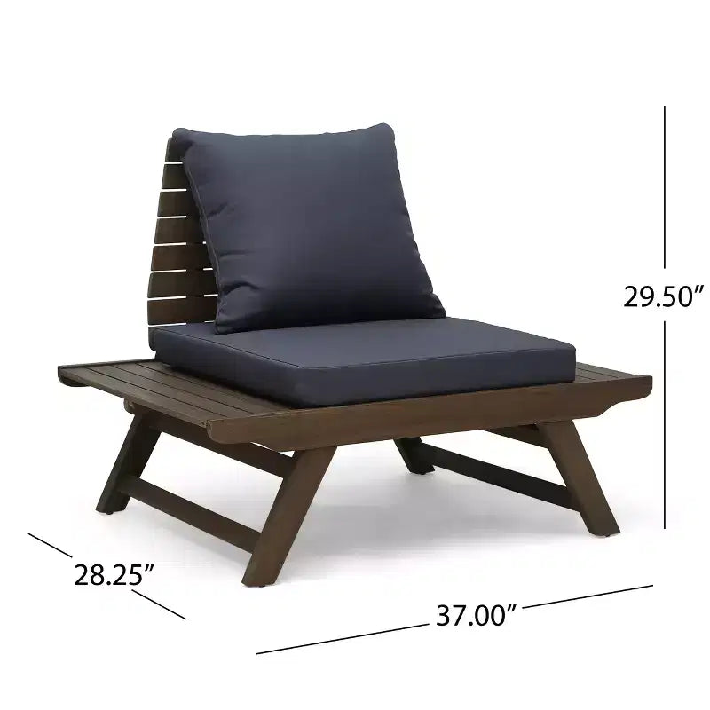 Christopher Knight Home Sedona Outdoor Akazienholz 6-Sitzer Gesprächsset mit Kissen