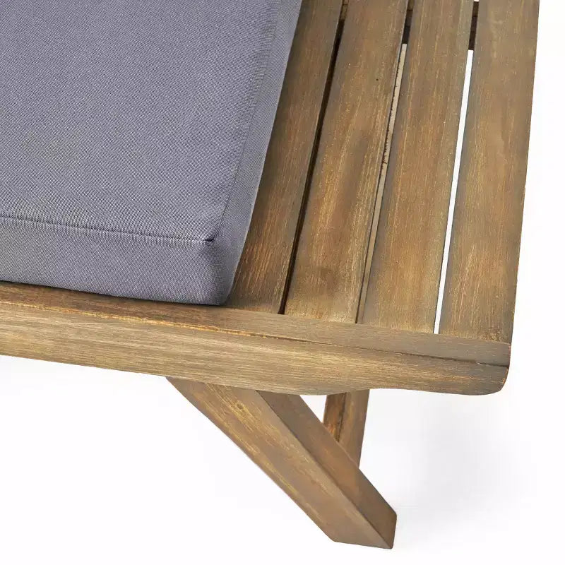 Christopher Knight Home Sedona Outdoor Akazienholz 6-Sitzer Gesprächsset mit Kissen