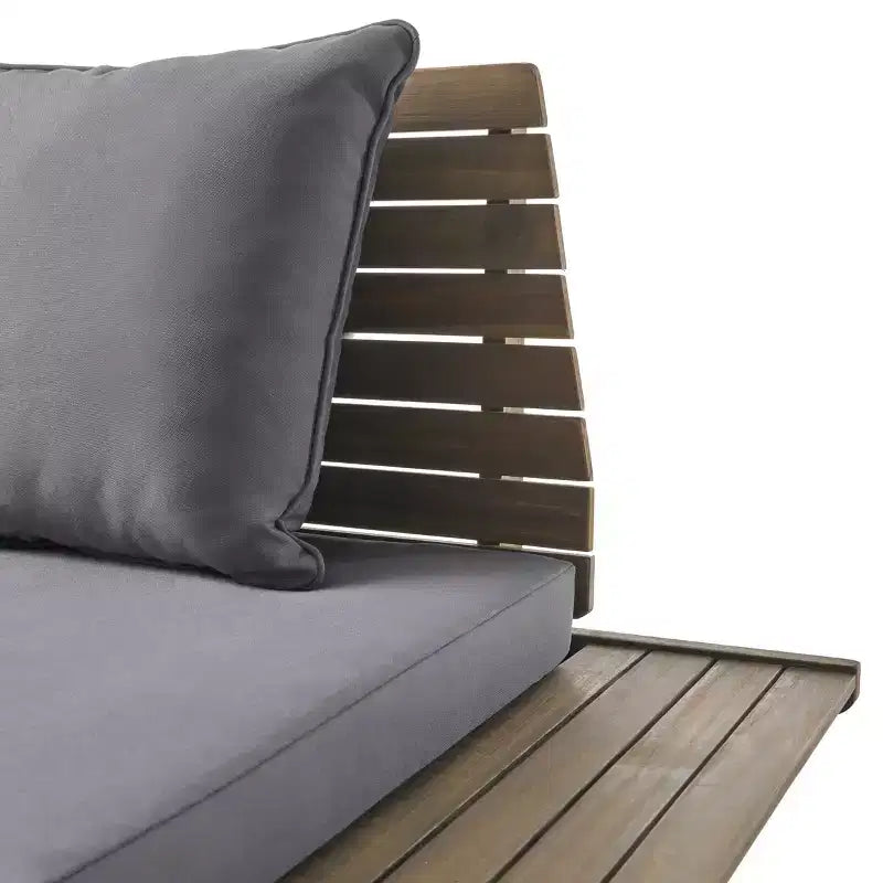 Christopher Knight Home Sedona Outdoor Akazienholz 6-Sitzer Gesprächsset mit Kissen