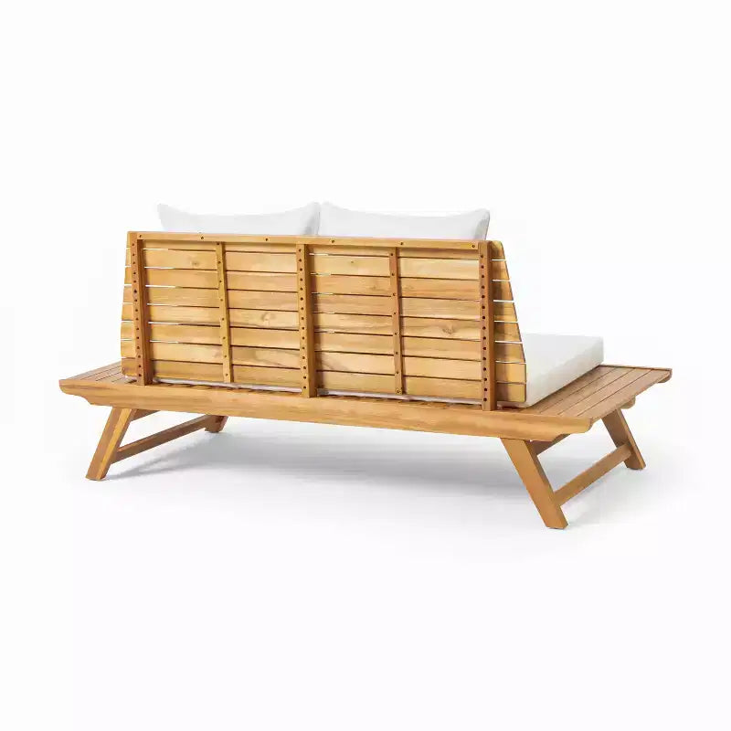 Christopher Knight Home Sedona Outdoor Akazienholz 6-Sitzer Gesprächsset mit Kissen