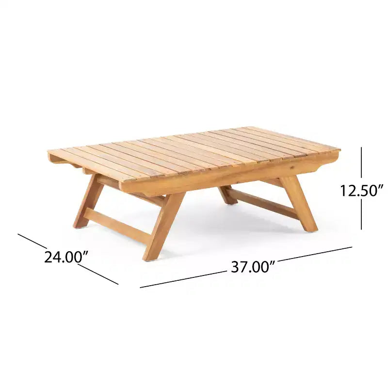 Christopher Knight Home Sedona Outdoor Akazienholz 6-Sitzer Gesprächsset mit Kissen