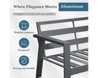 Heynemo 4-Sitzer Gartenmöbel-Set aus Aluminium, Lounge-Sofa-Sets mit Kissen, moderne Outdoor-Sessel-Sets für Veranda und Garten
